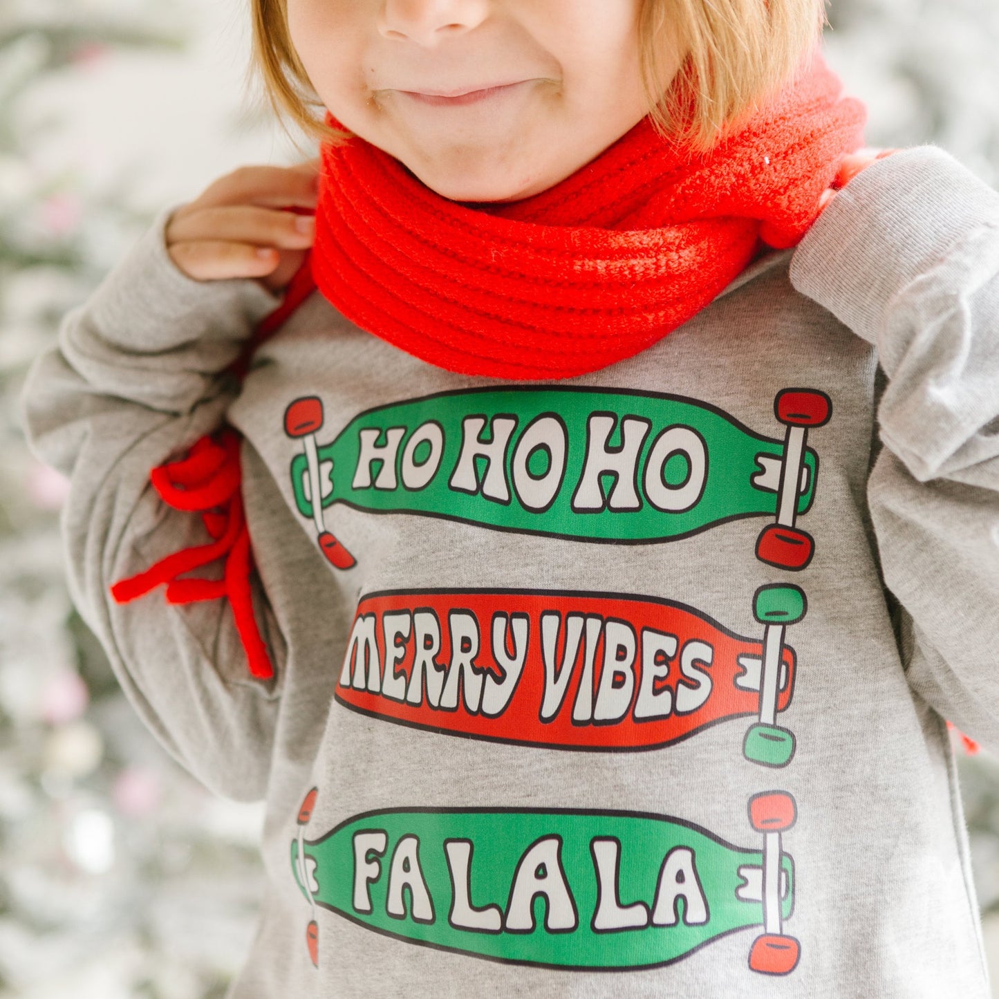 Ho ho ho Merry Vibes Fa La La Holly Jolly, Christmas, Skateboard