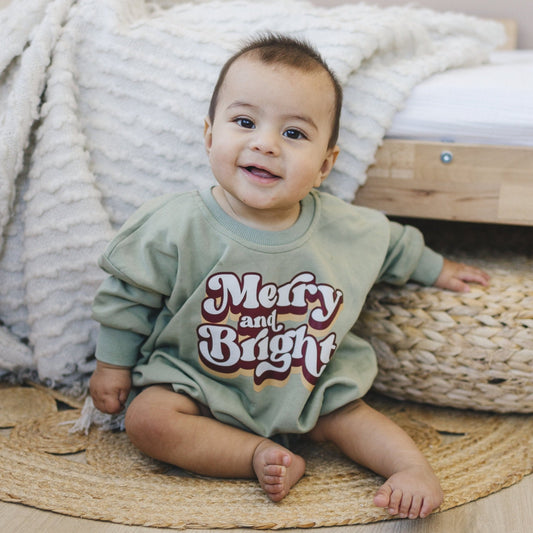 Merry and Bright Sweatshirt Romper