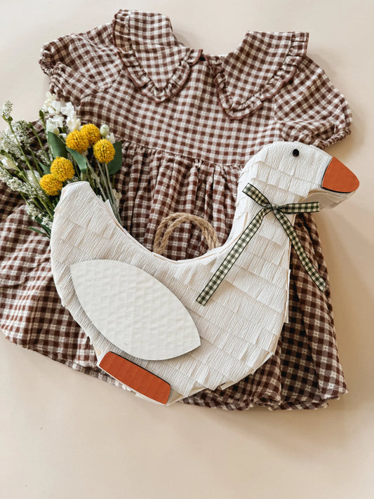 🪿 Goose Piñata – Handmade Farm Animal Piñata for Kids’ Birthdays, Baby Showers & Barnyard-Themed Parties