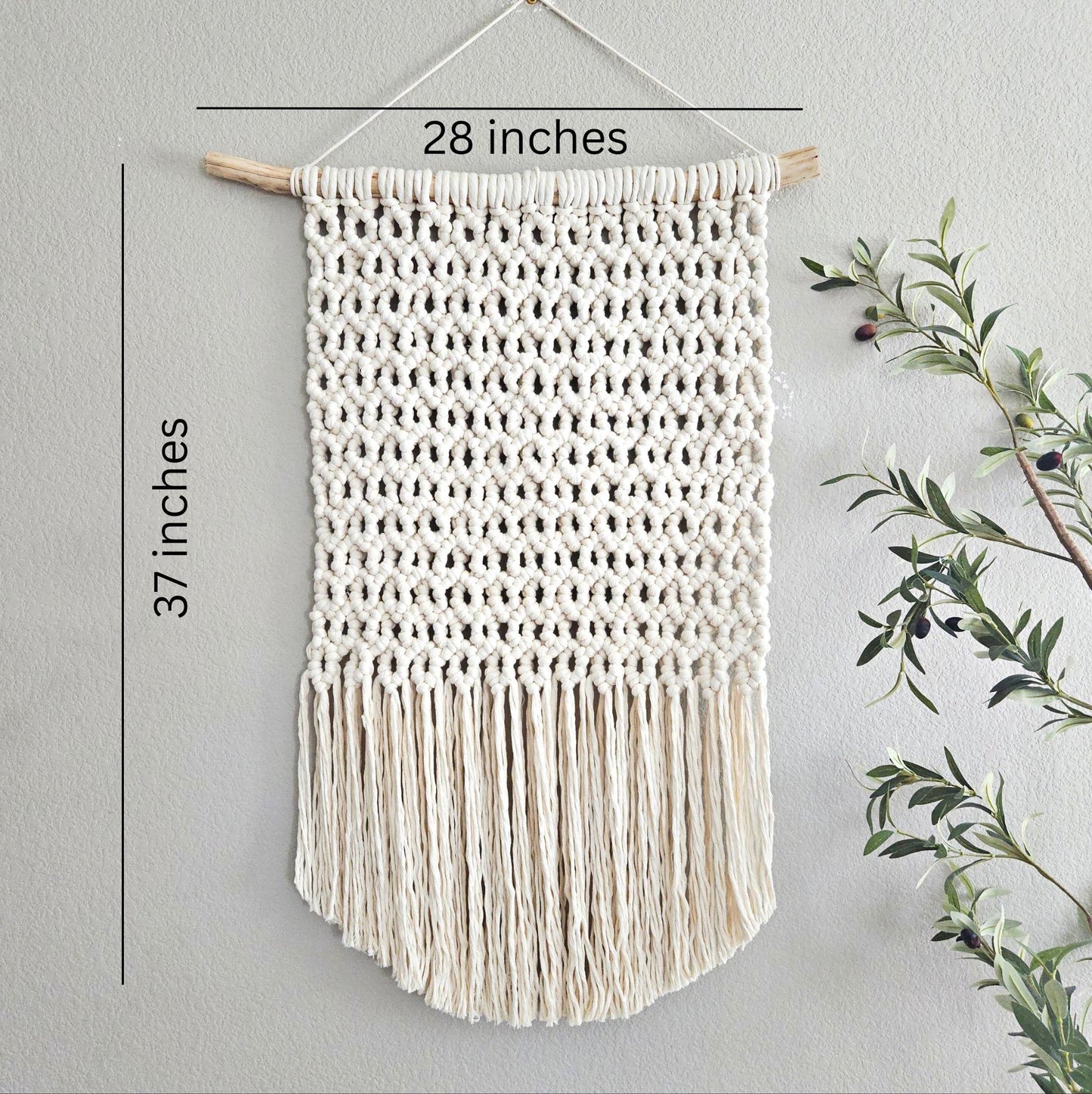 Extra large macrame wall hanging. Ready to ship