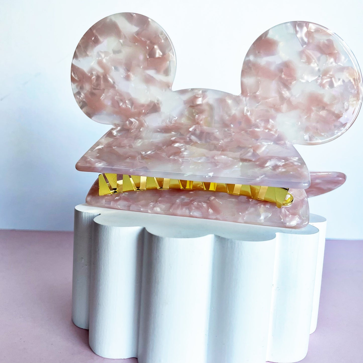 Mouse Head Pink LARGE Claw Clip