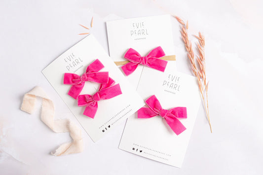 Classic Mini Velvet- Hot Pink