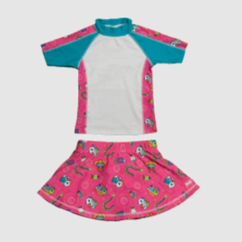 Girls 2-4  Short Sleeve Rashguard Set