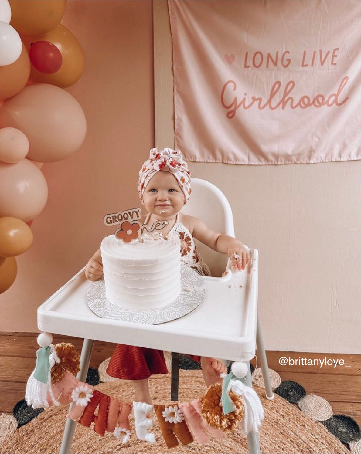 {Petal Pink} Heart Long Live Girlhood Banner