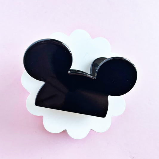 Mouse Head Black SMALL Claw Clip