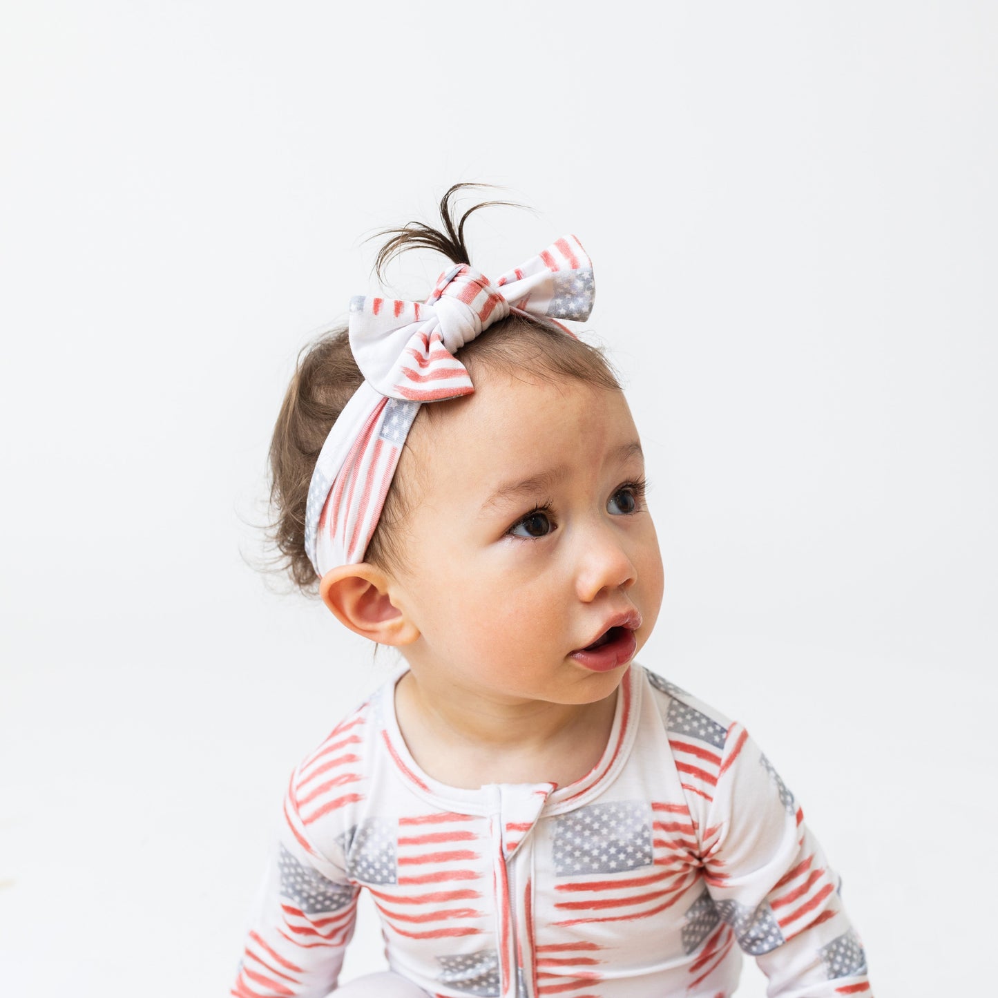 American Flag Convertible Foot Onesie