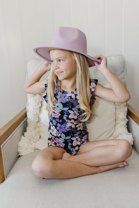 Purple Floral Leotard