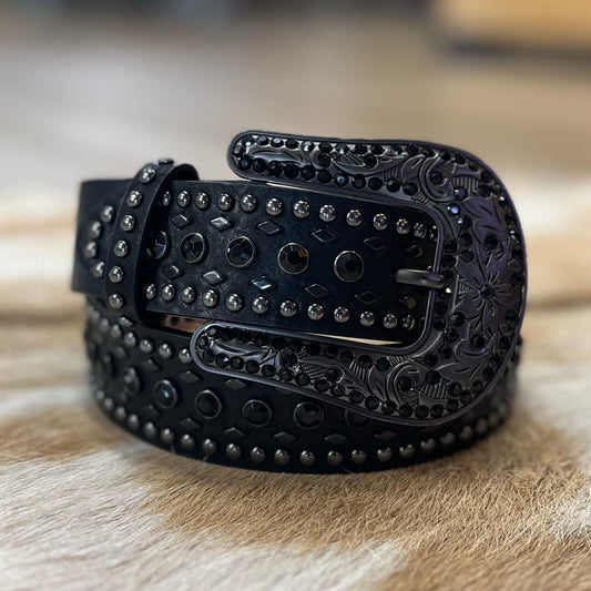 Black Crystal Belt | Womens