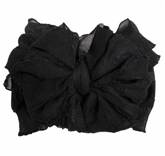 Ruffled Headband- Black