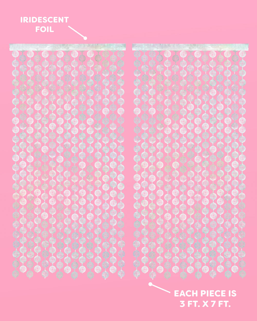 It's Disco, Baby! Curtain - iridescent foil curtain