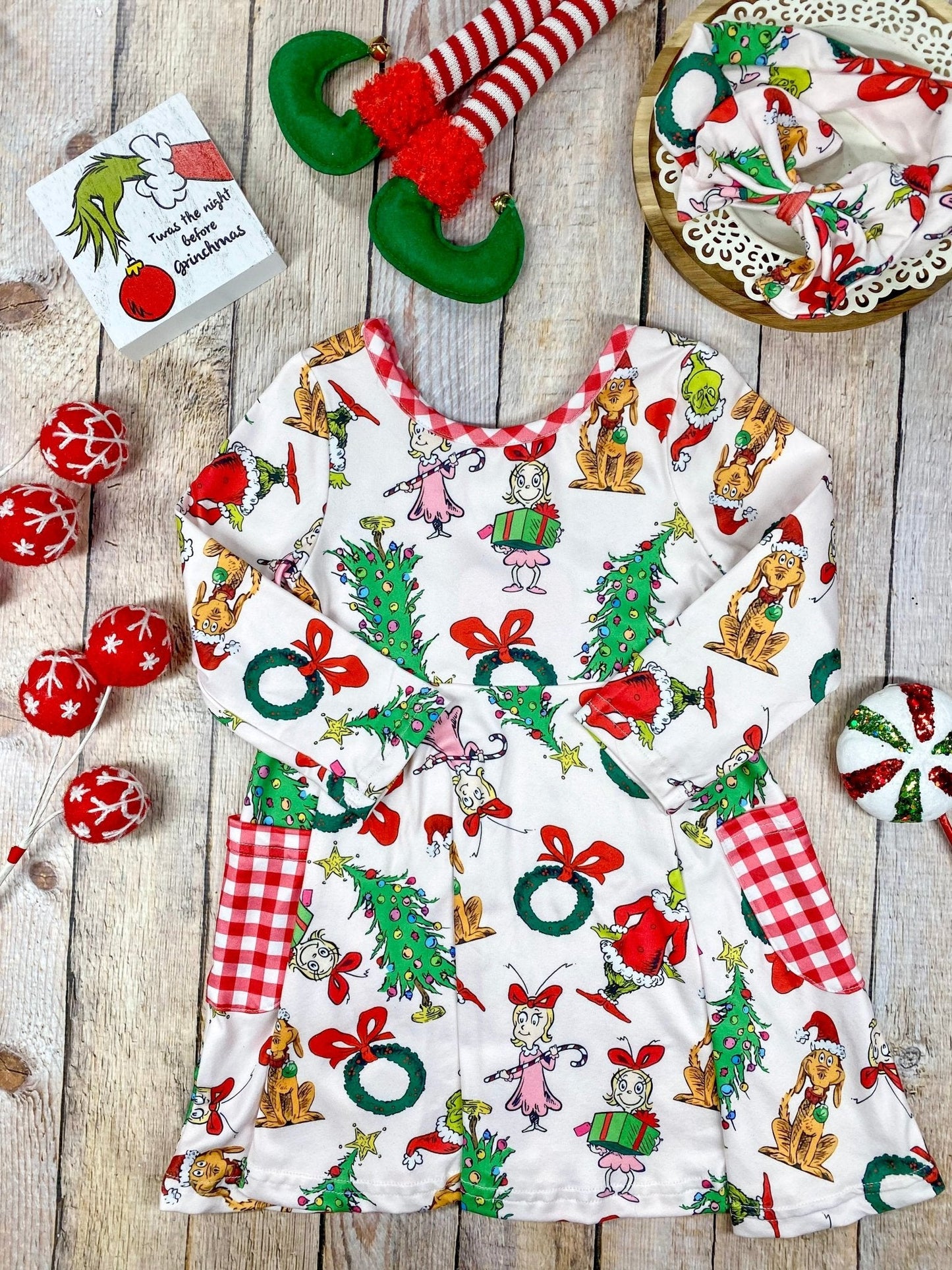 It's Grinchmas Time Twirl Dress