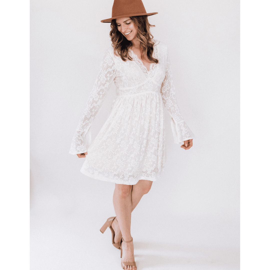 Ivory Lace Dress - Women
