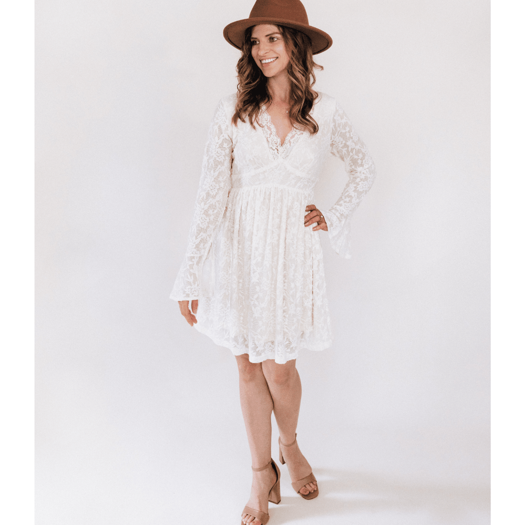 Ivory Lace Dress - Women