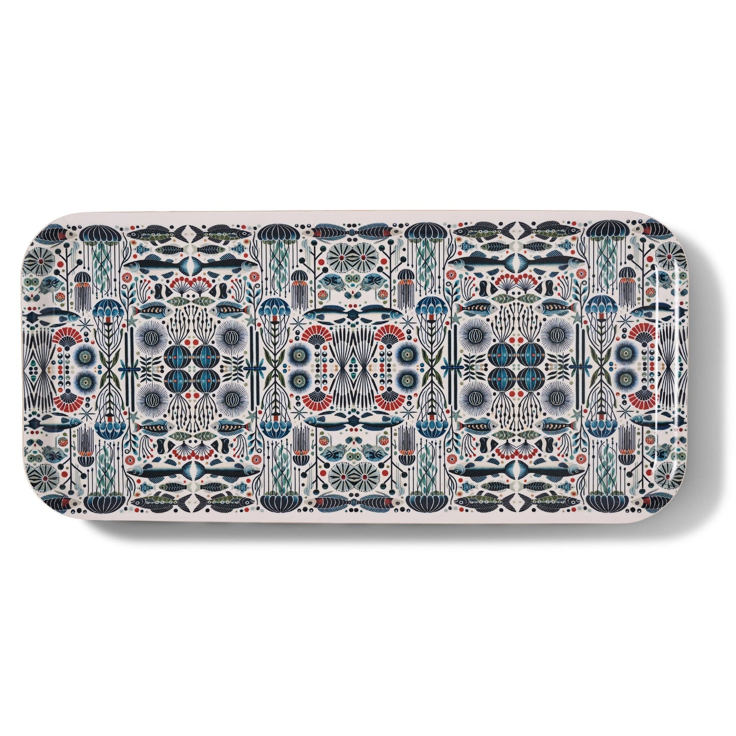 Jellyfish Narrow Birchwood Small Decorative Tray