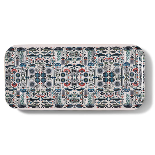 Jellyfish Narrow Birchwood Small Decorative Tray