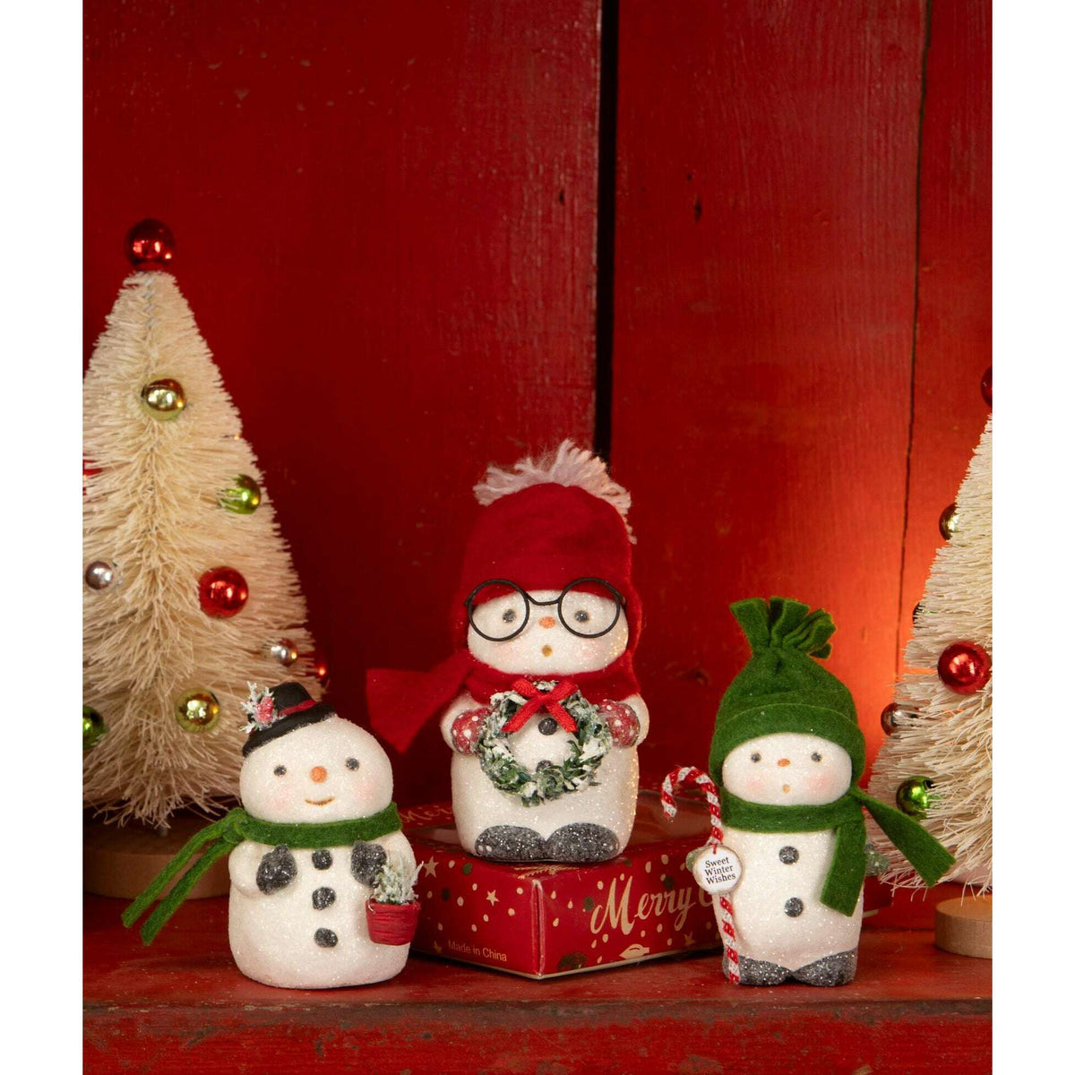 Jolly Top Hat Snowboy | Christmas Decor by Bethany Lowe | SHIPS MID NOVEMBER