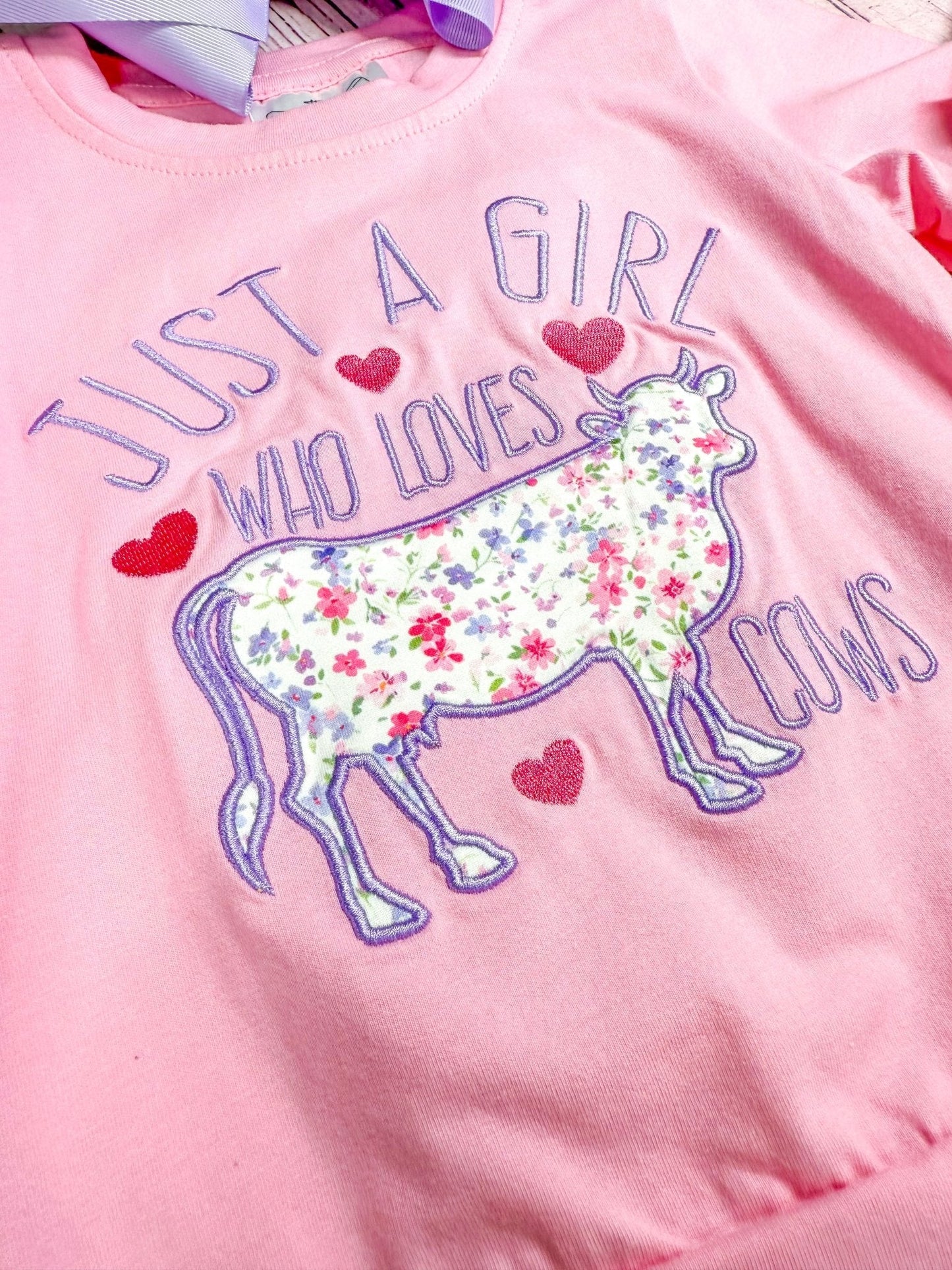 Just a Girl Who Loves Cows Floral Leggings Set