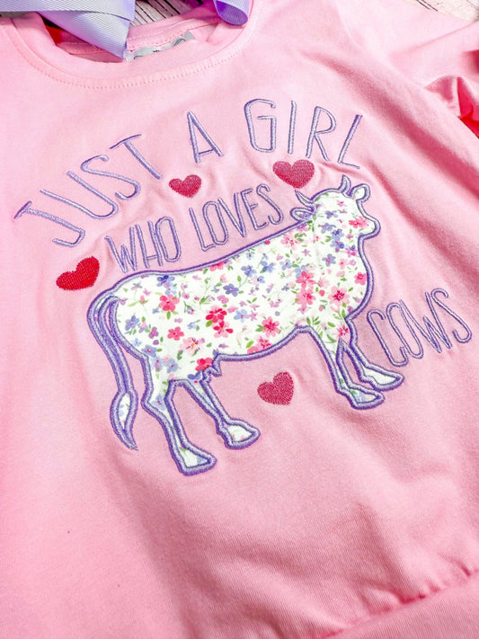 Just a Girl Who Loves Cows Floral Leggings Set