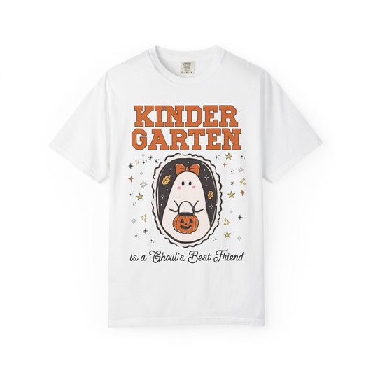 Kindergarten Halloween Teacher Tee