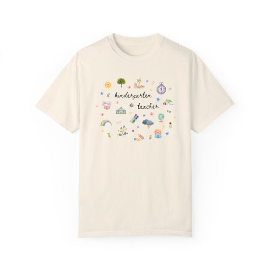 Floral Kindergarten Teacher Tee Shirt