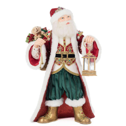King Christopher Claus with Lantern Tabletop | Christmas Decor | Katherine's Collection