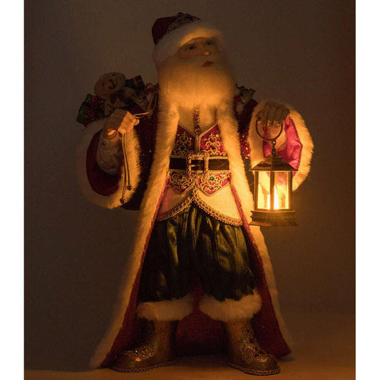 King Christopher Claus with Lantern Tabletop | Christmas Decor | Katherine's Collection