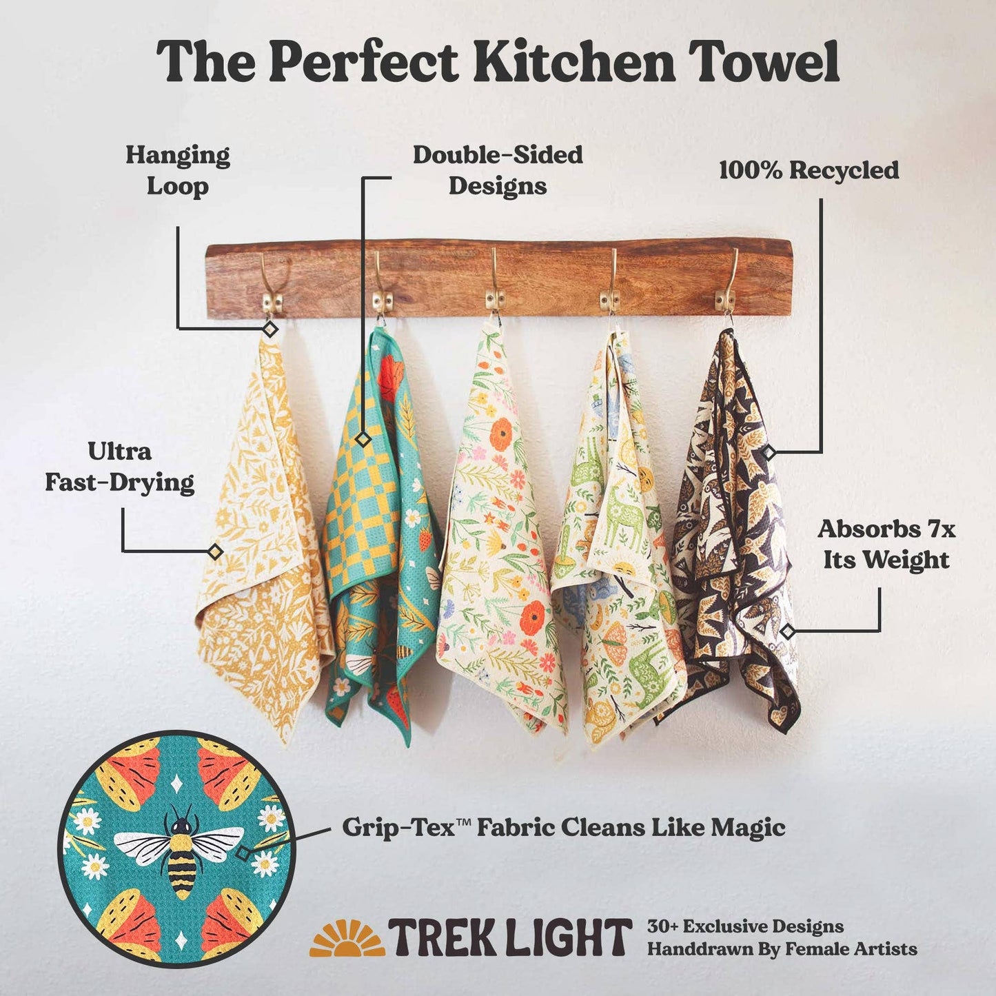 Garden Buzz Kitchen & Tea Towel