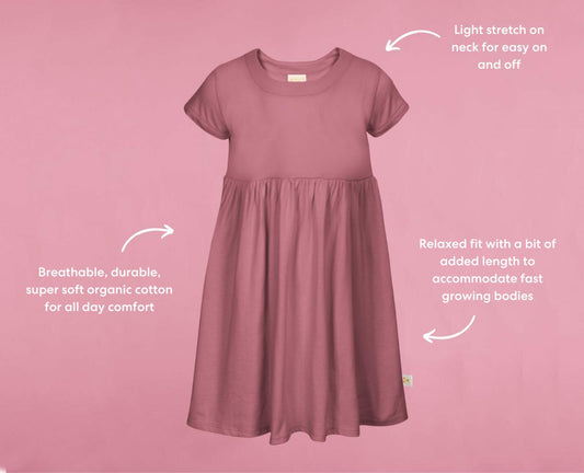 Organic Cotton Dress - Orchid