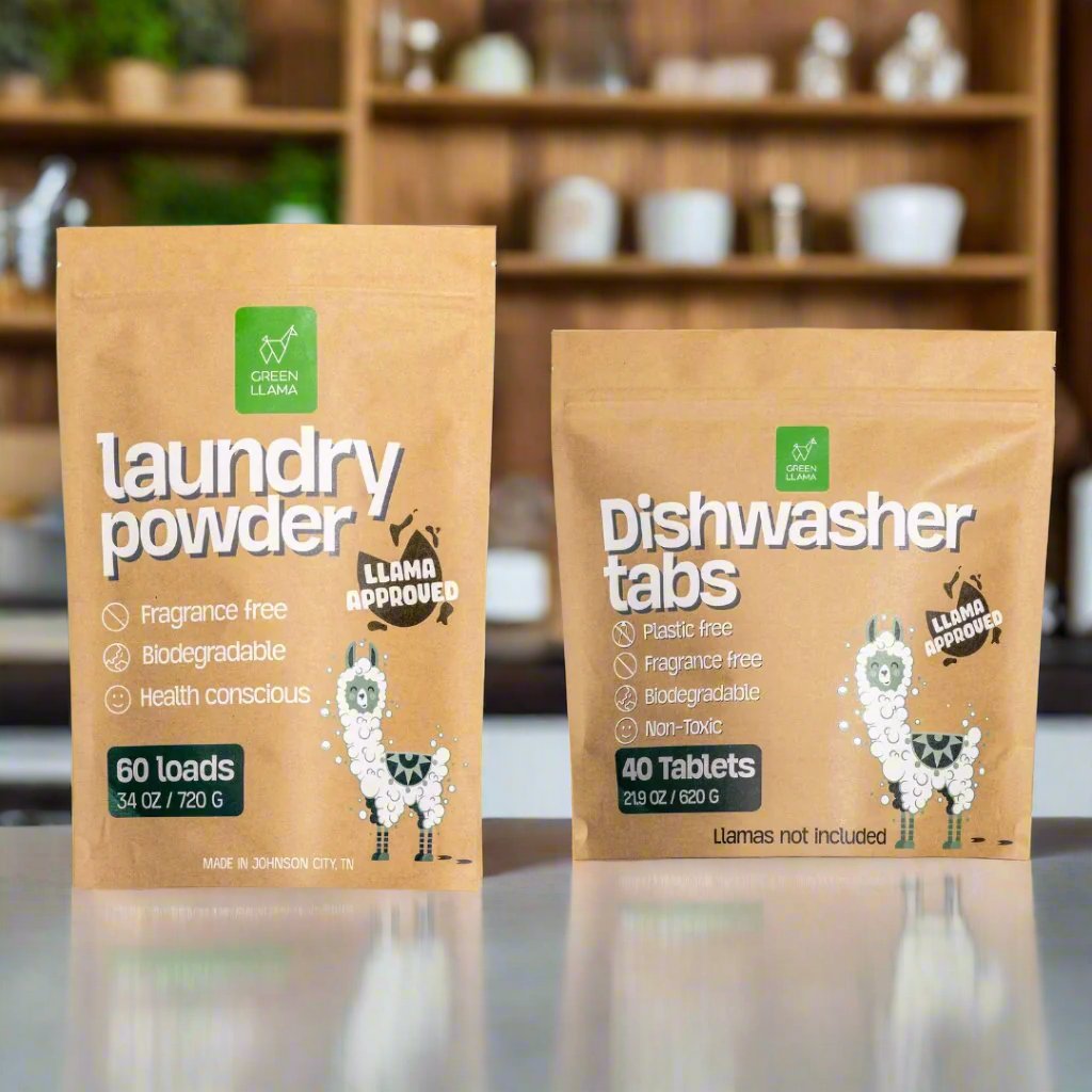 Green Llama - Laundry & Dish Tabs Bundle - Year's Supply