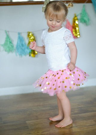 Legacy Gold Polka Dot Baby Tutu