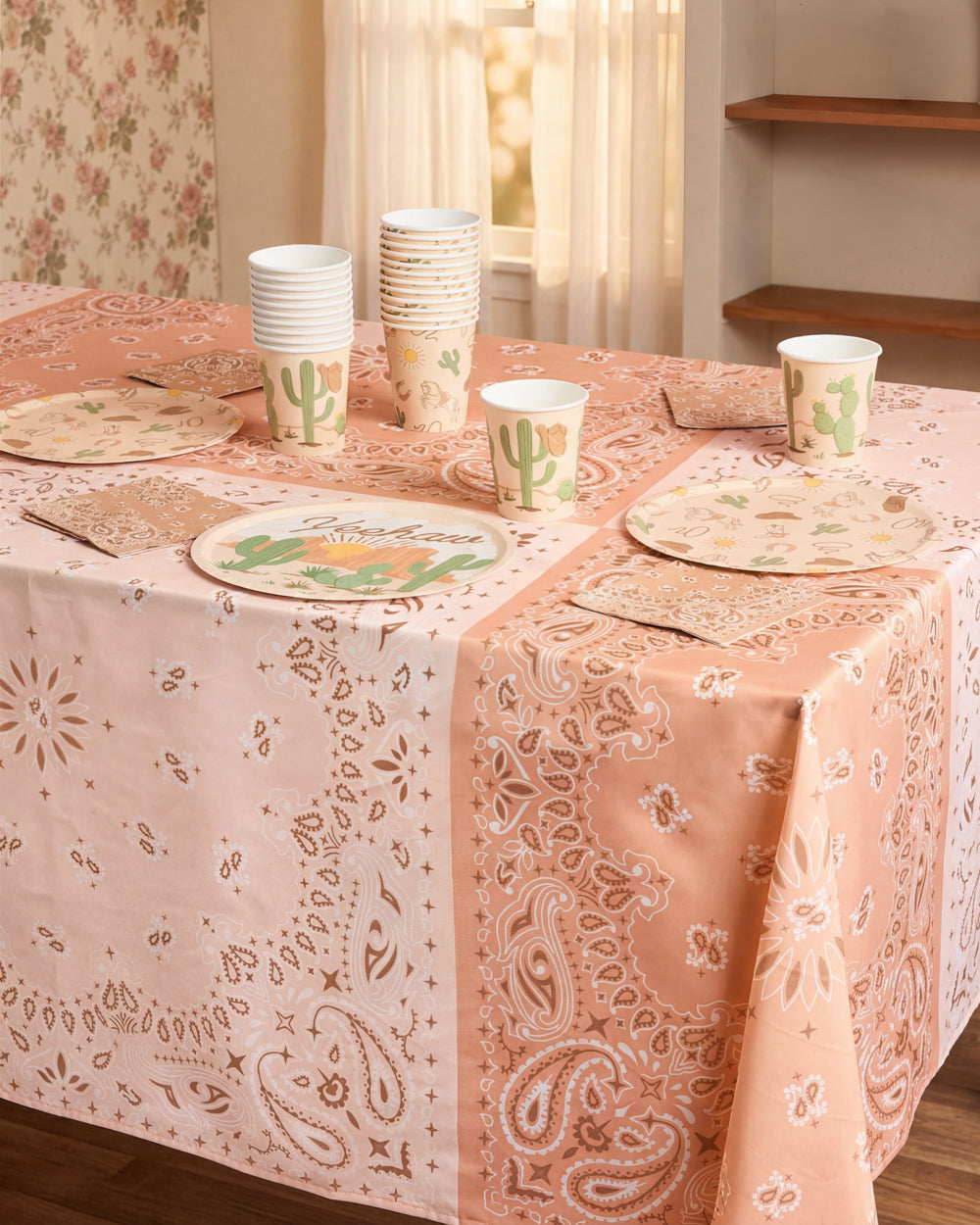 Wild Wild West Tablecloth - washable table cover