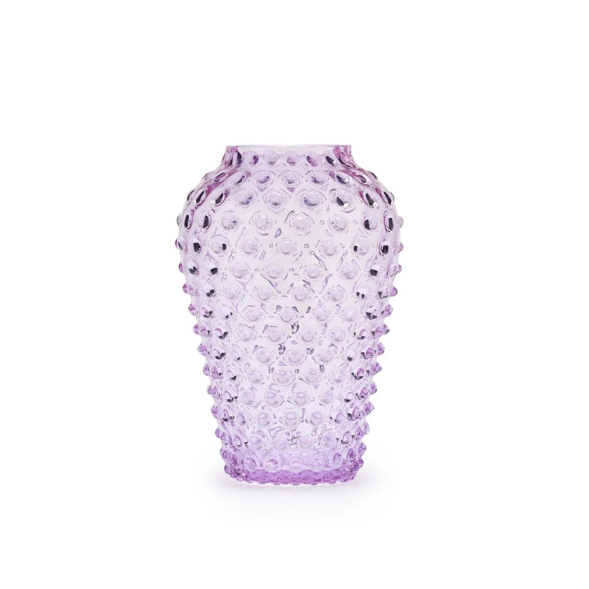 Hobnail Vase - Barrel - Lilac Bloom
