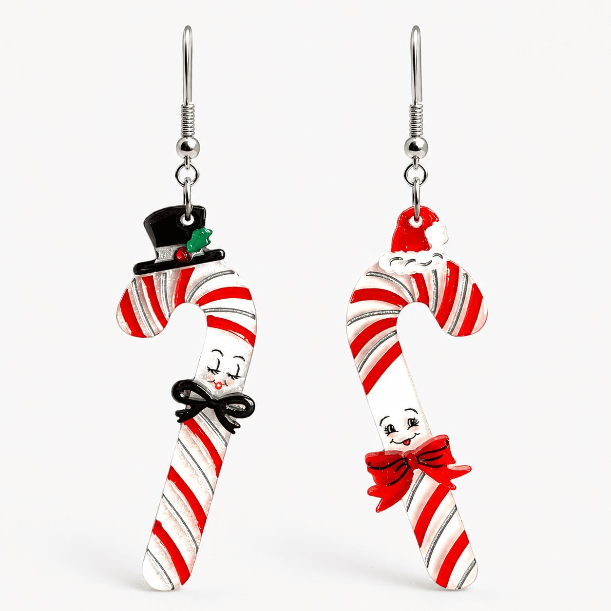 Candy Cane Couple Brooch by 50's Vintage Dame x Lipstick & Chrome