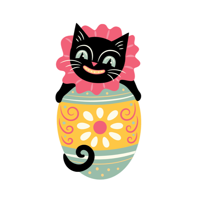 Eggcellent Black Cat Brooch Johanna Parker x Lipstick & Chrome