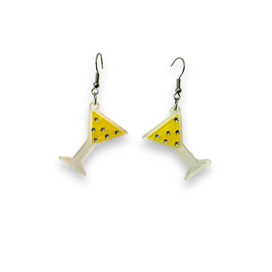 Martini Drop Earrings by Lipstick & Chrome
