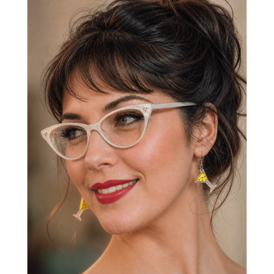 Martini Drop Earrings by Lipstick & Chrome