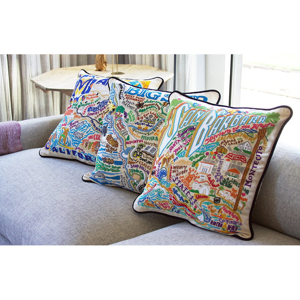 Malibu Hand-Embroidered Pillow