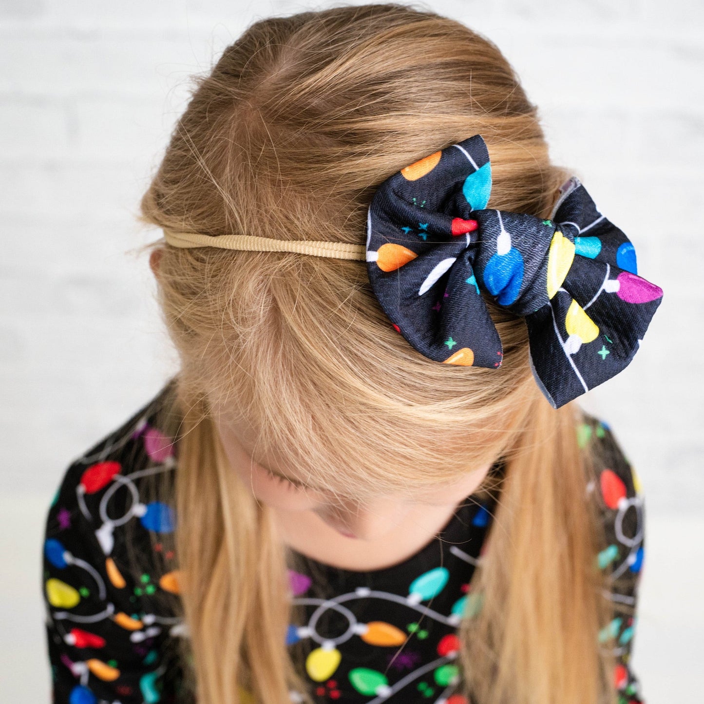 Holiday Lights | Toddler Girl Nylon Bow