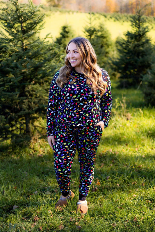 Holiday Lights | Adult Bamboo Long Sleeve Top
