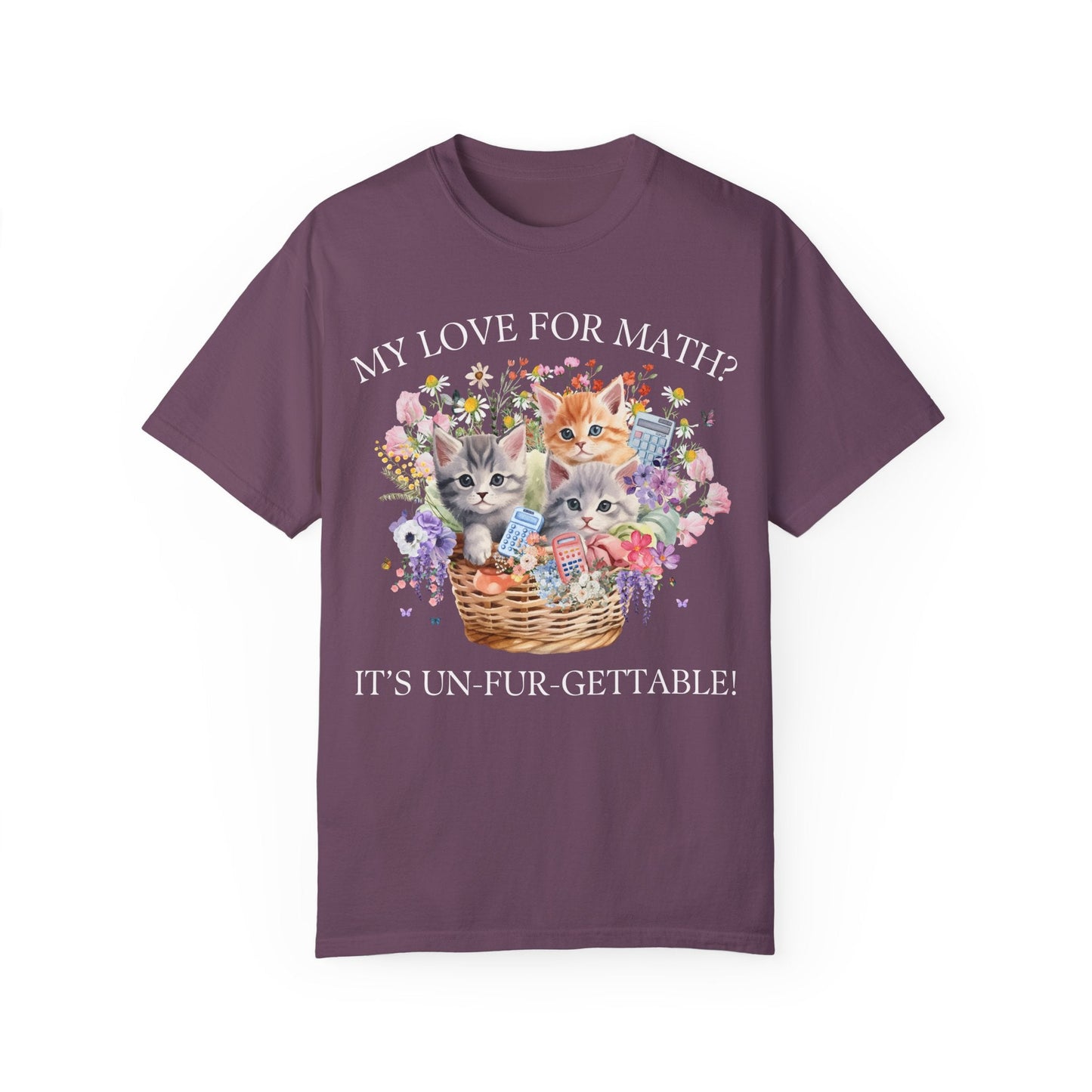 Math Teacher Tee Shirt with Cats
