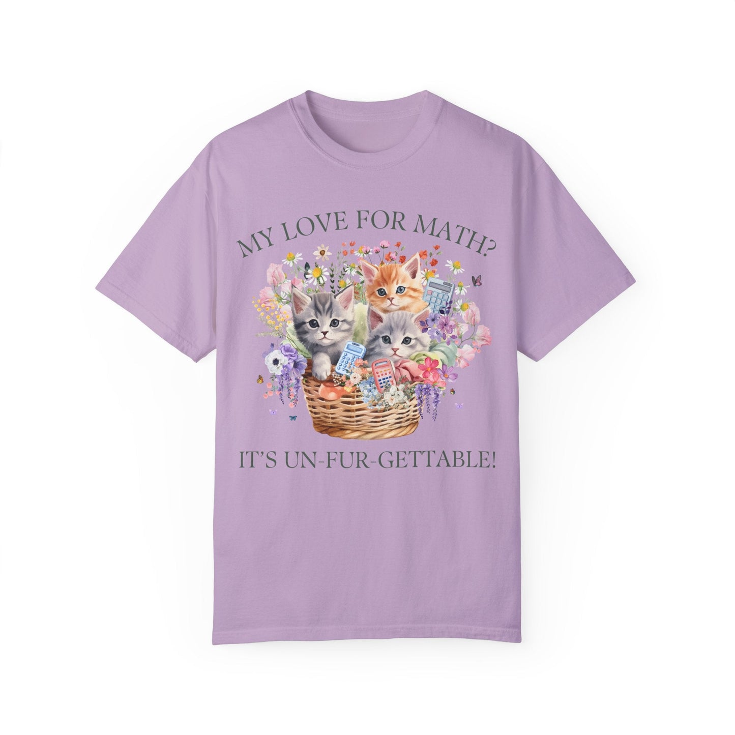 Math Teacher Tee Shirt with Cats
