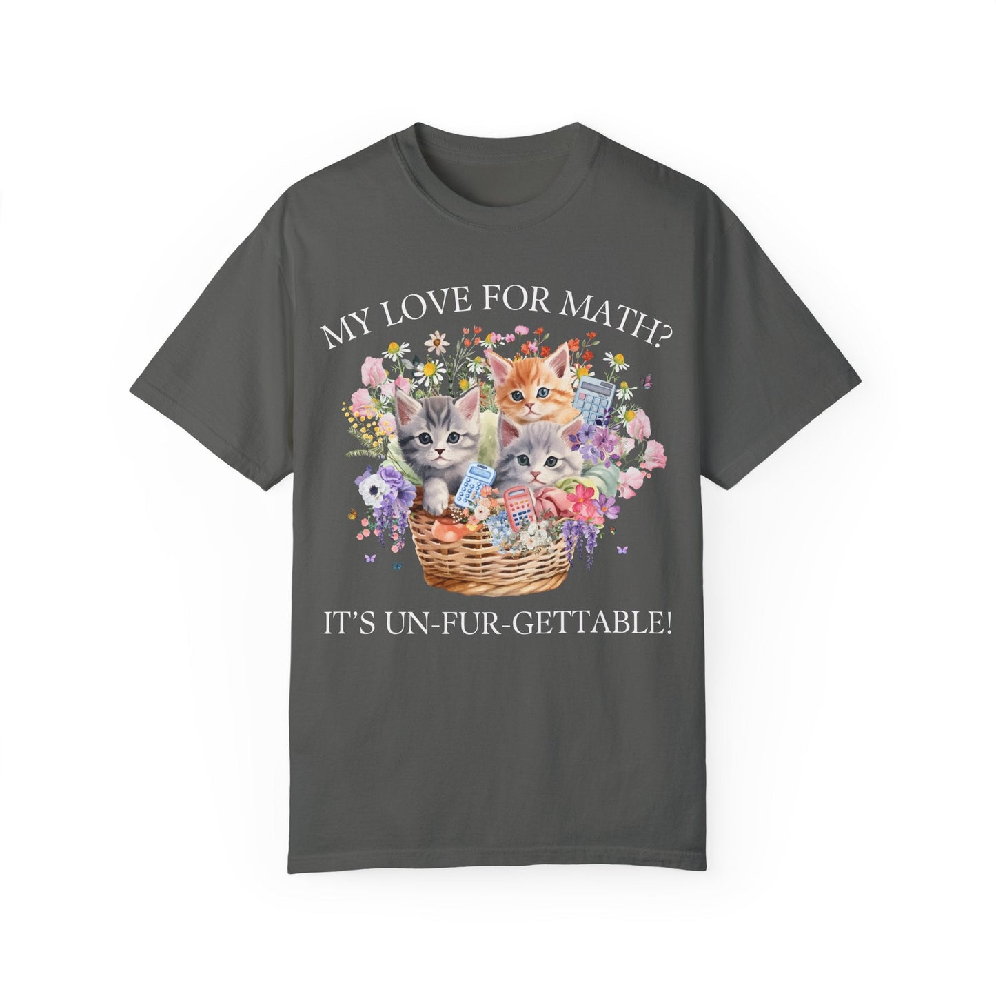 Math Teacher Tee Shirt with Cats