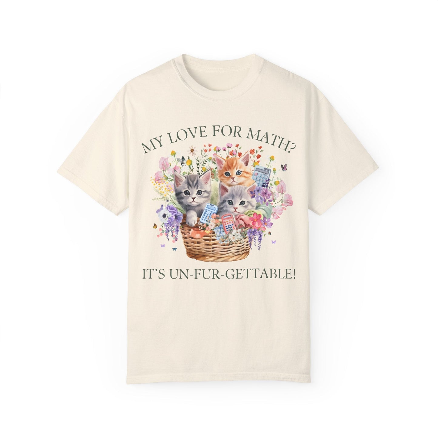 Math Teacher Tee Shirt with Cats
