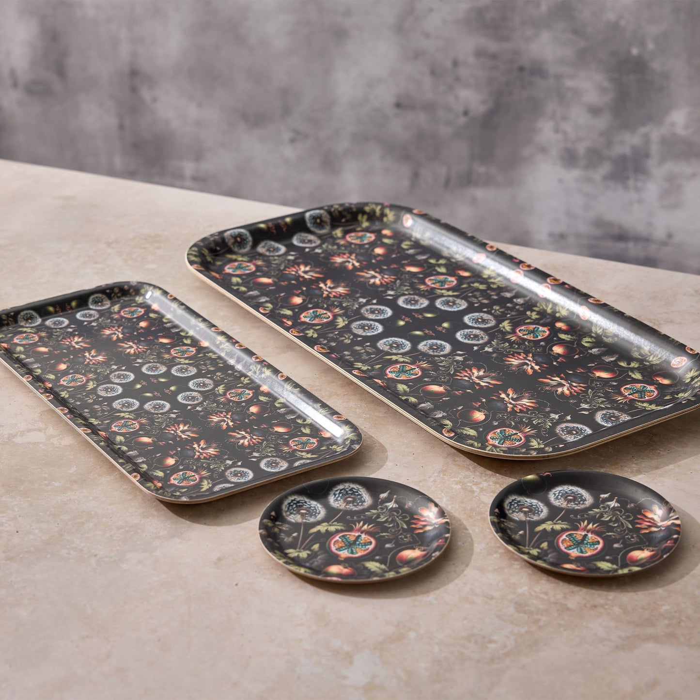 Dandelions Mini Birchwood Tray Set of 2