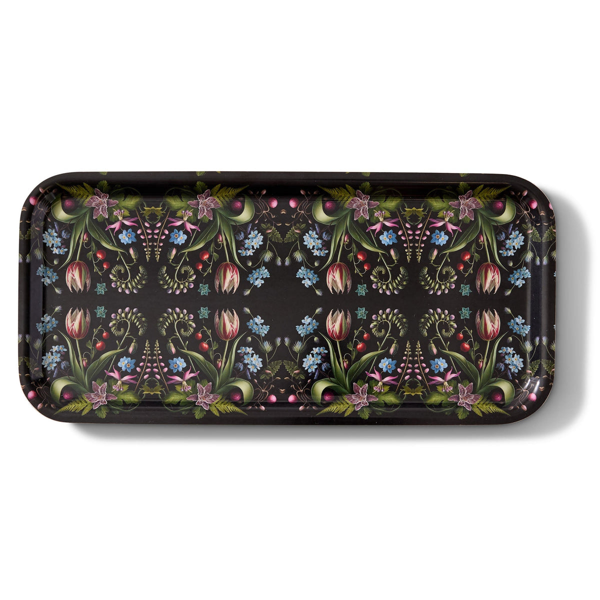 Forget-Me-Nots Narrow Birchwood Small Decorative Tray