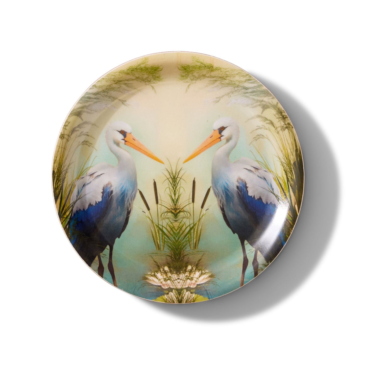 Great Blue Stork Mini Birchwood Tray Set of 2