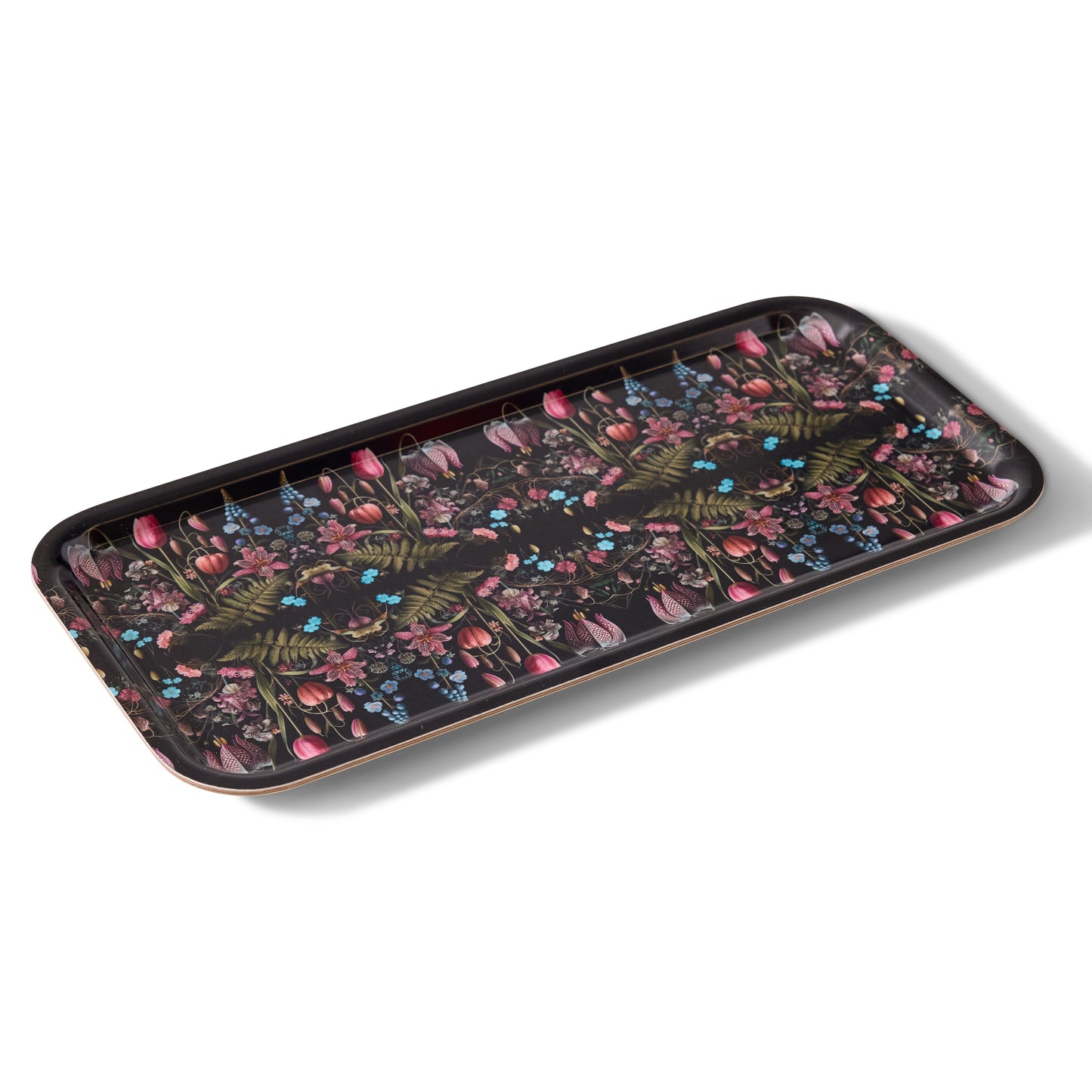 Kings Flower Narrow Birchwood Small Decorative Tray