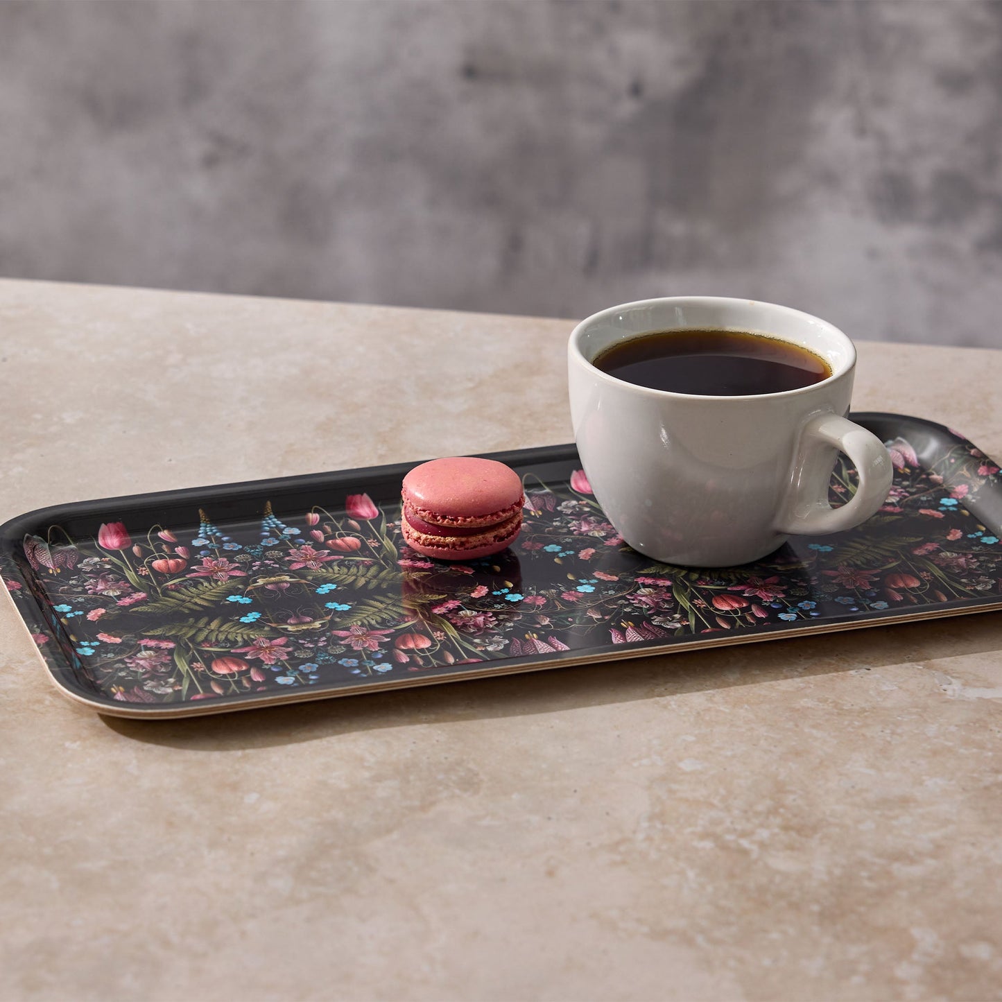 Kings Flower Narrow Birchwood Small Decorative Tray