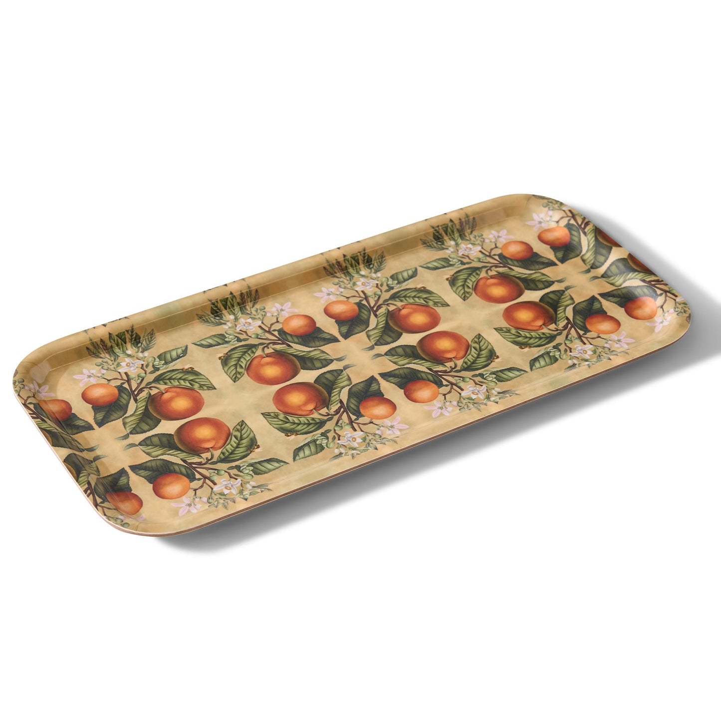 Kumquats Narrow Birchwood Small Decorative Tray