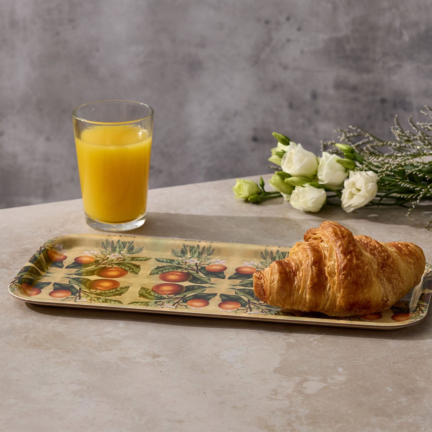 Kumquats Narrow Birchwood Small Decorative Tray